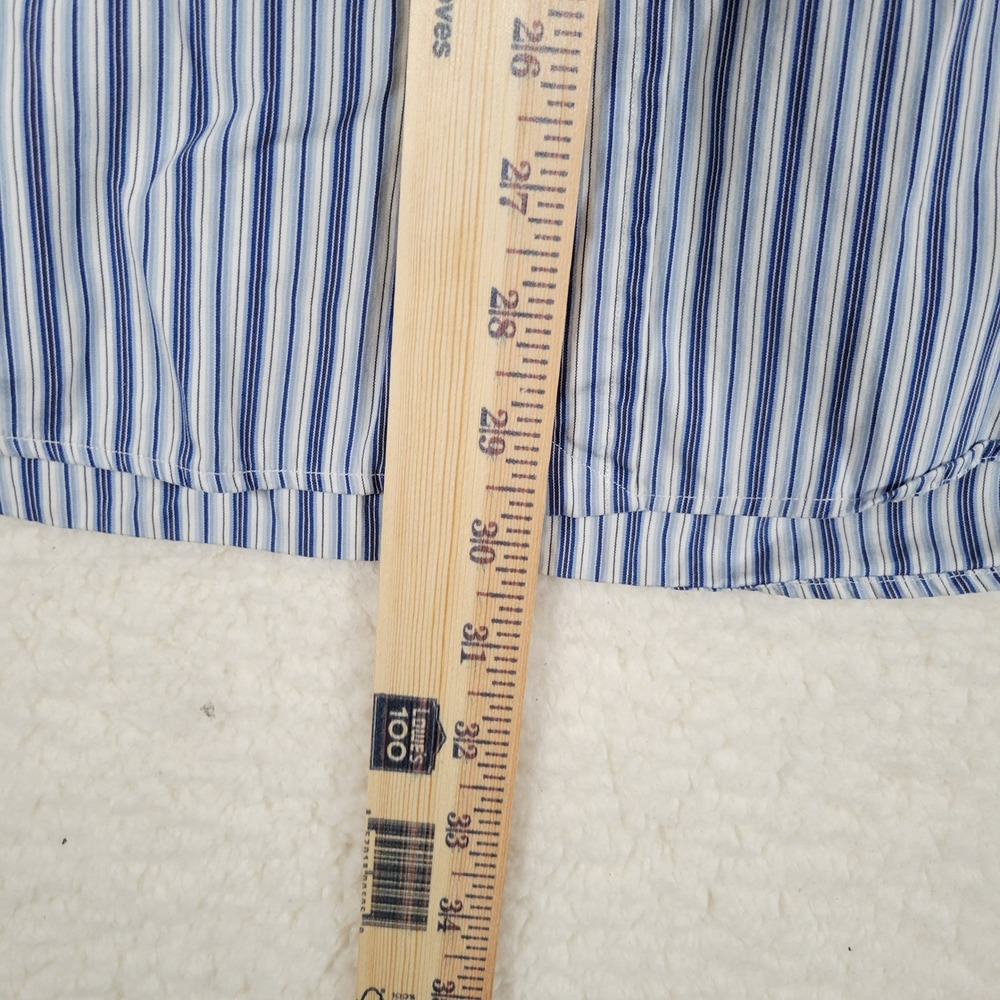 Polo Ralph Lauren Button Down Shirt Mens XL Blue White Striped Long Sleeve - Picture 5 of 10